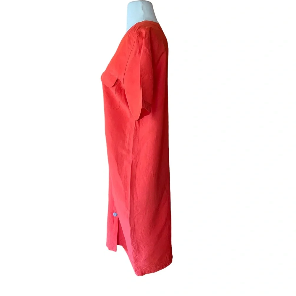 1980s Tess Silk/Linen‎ Button Down Dress